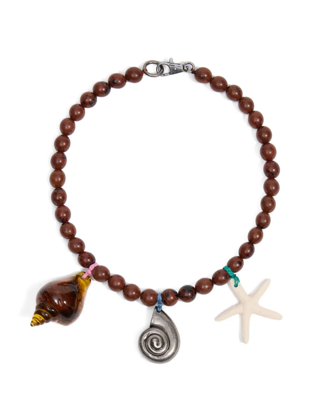 Bimba y Lola Stones and Seashells necklace - Marrone