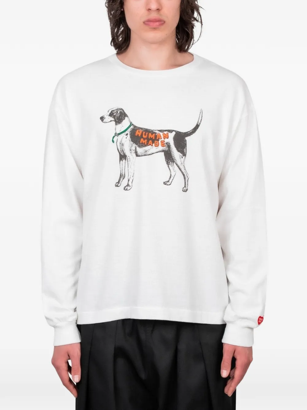 Human Made graphic-print long-sleeve T-shirt - Bianco
