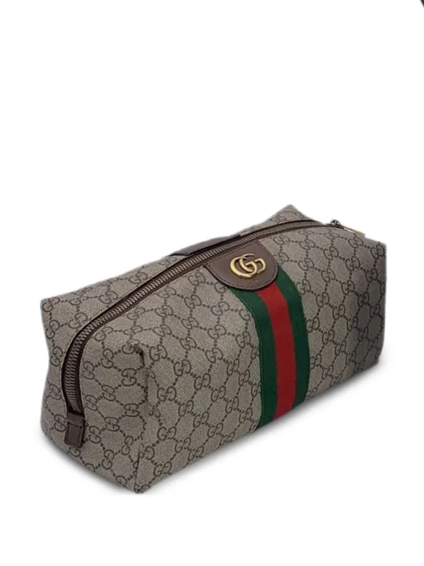Gucci Pre-Owned オフィディア GGスプリーム コスメポーチ | ブラウン 