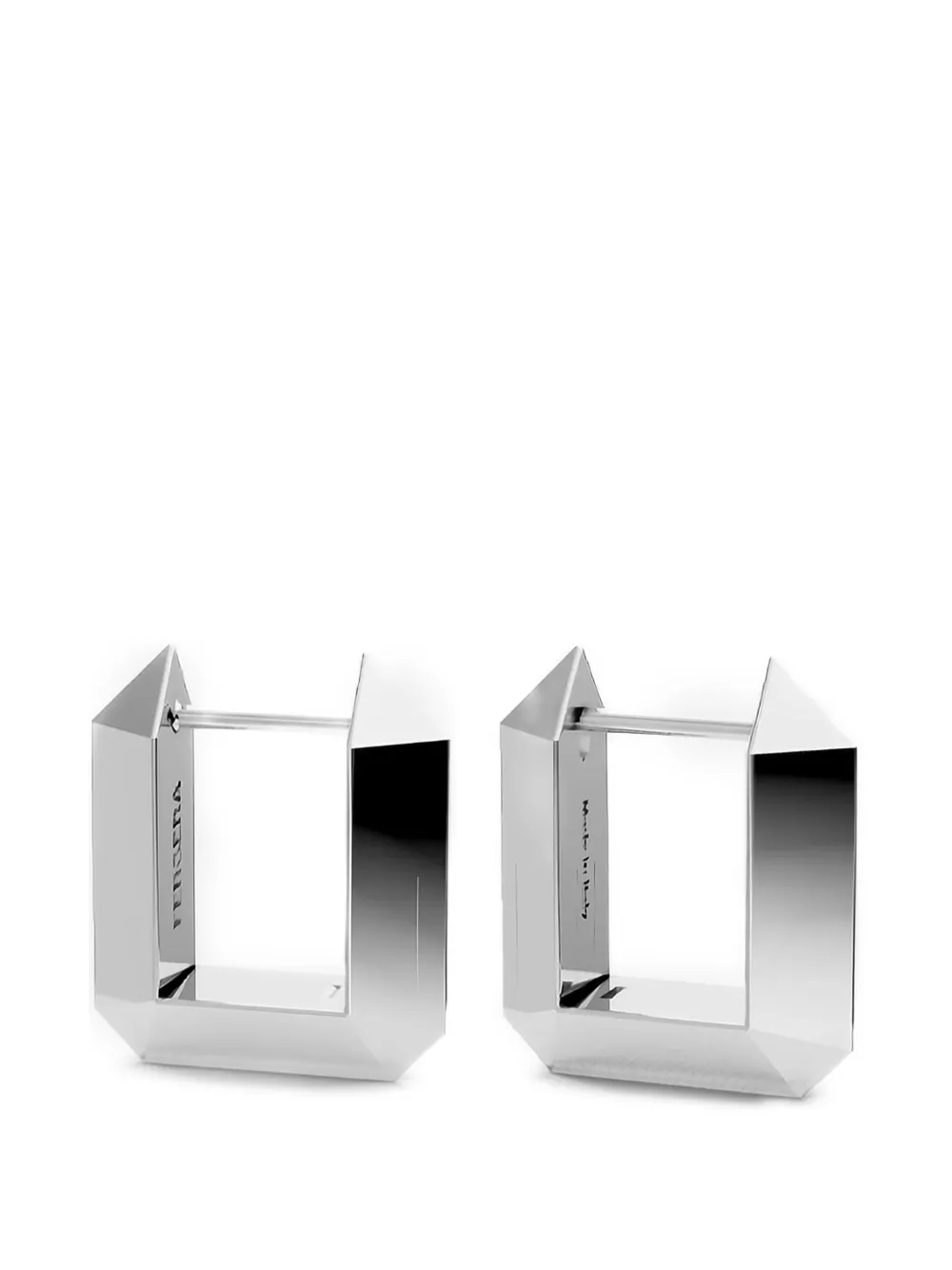 FERSERA Sculptura Rectangle earrings - Argento