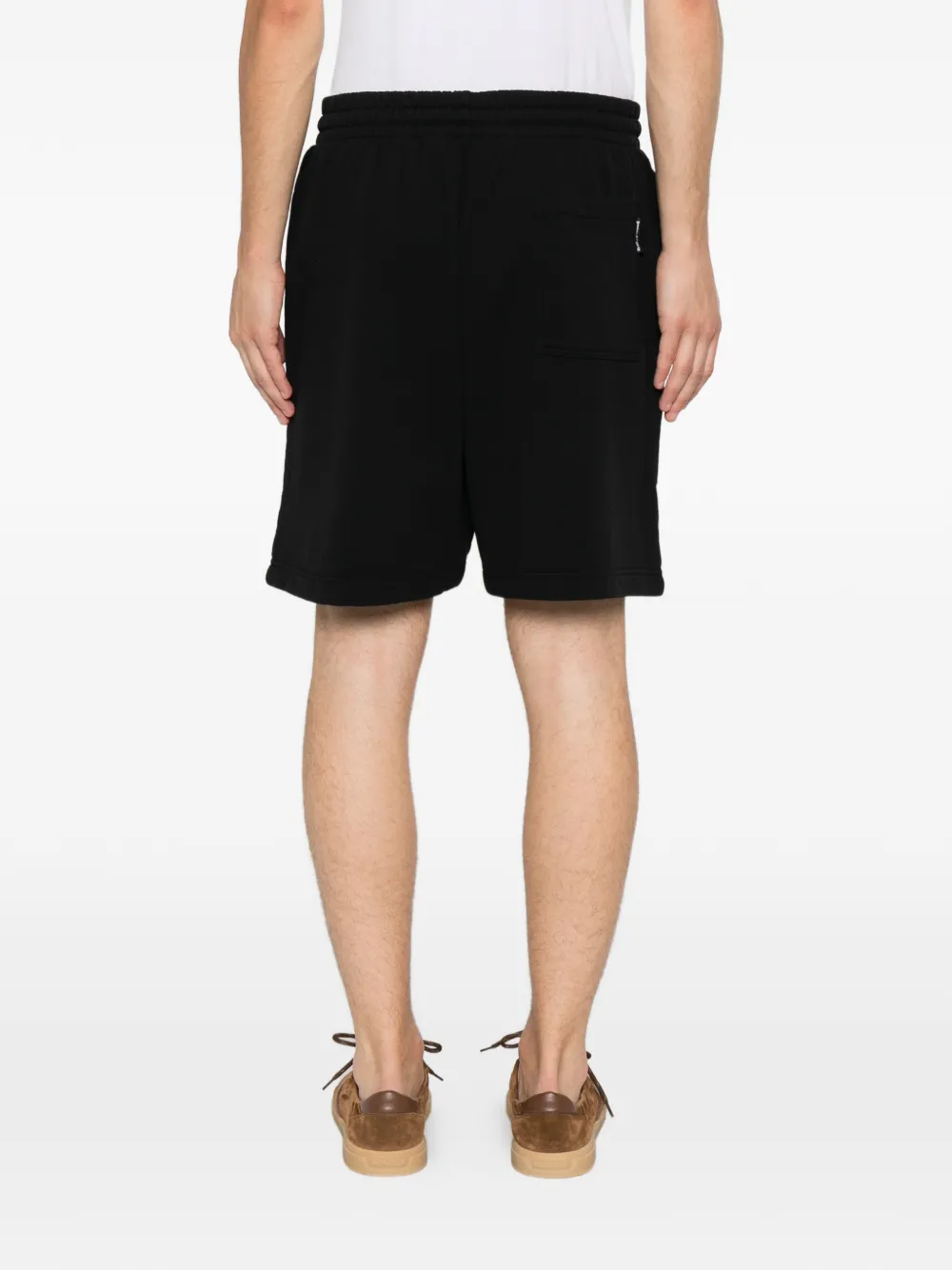 Palm Angels Shorts met logopatch en trekkoord Zwart