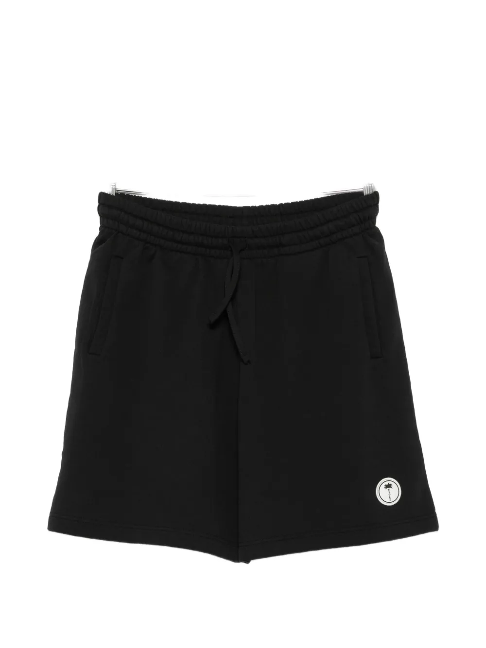 Palm Angels logo-patch drawstring shorts - Nero