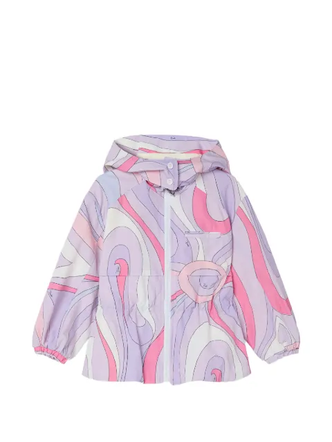 PUCCI Junior Marmo-print waterproof jacket