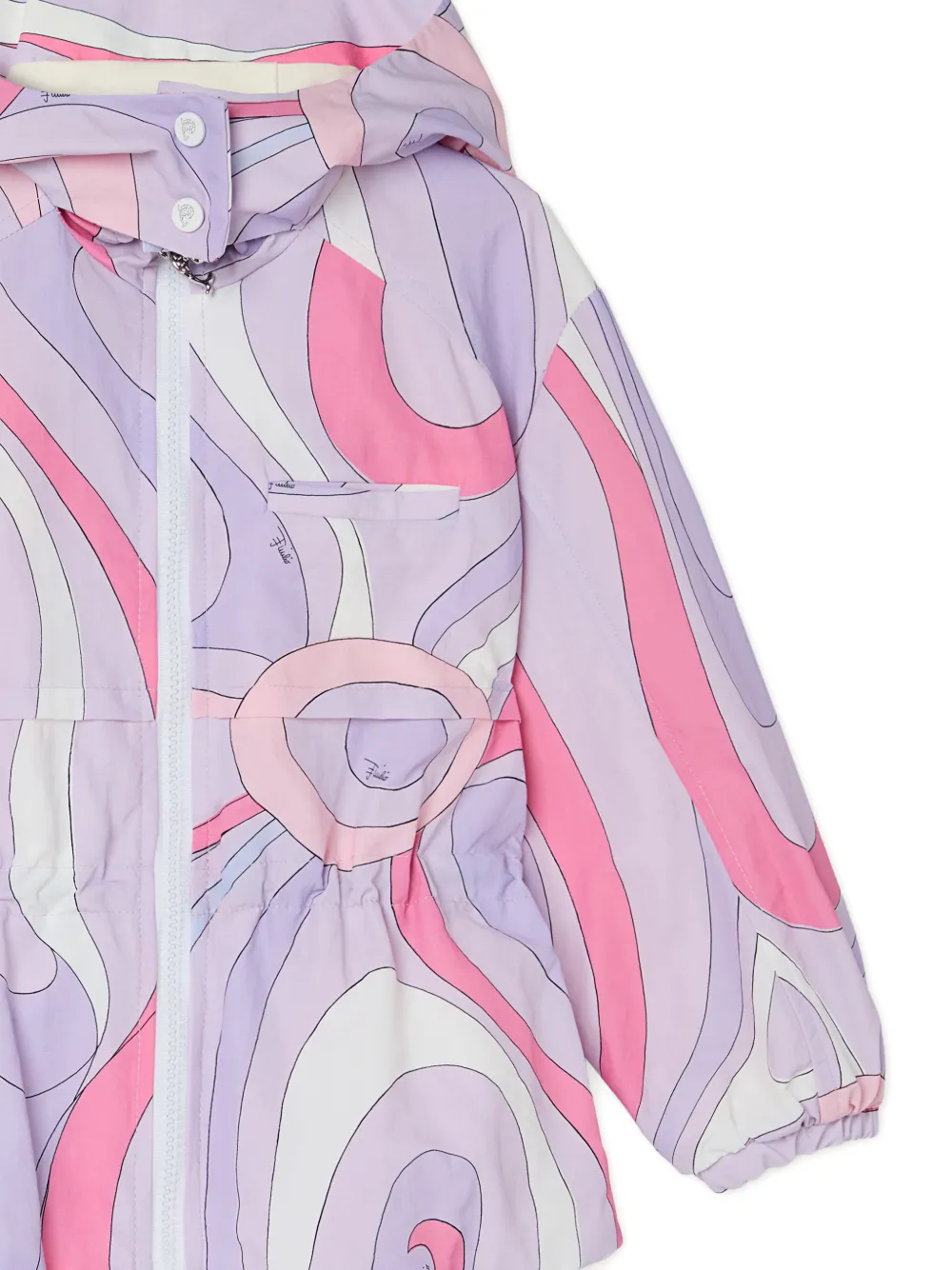 PUCCI Junior Waterdicht jack met Marmo-print Paars