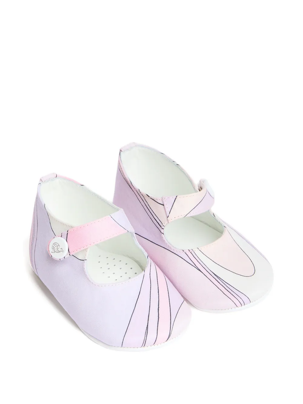 PUCCI Junior Onde print newborn ballerina flats Paars