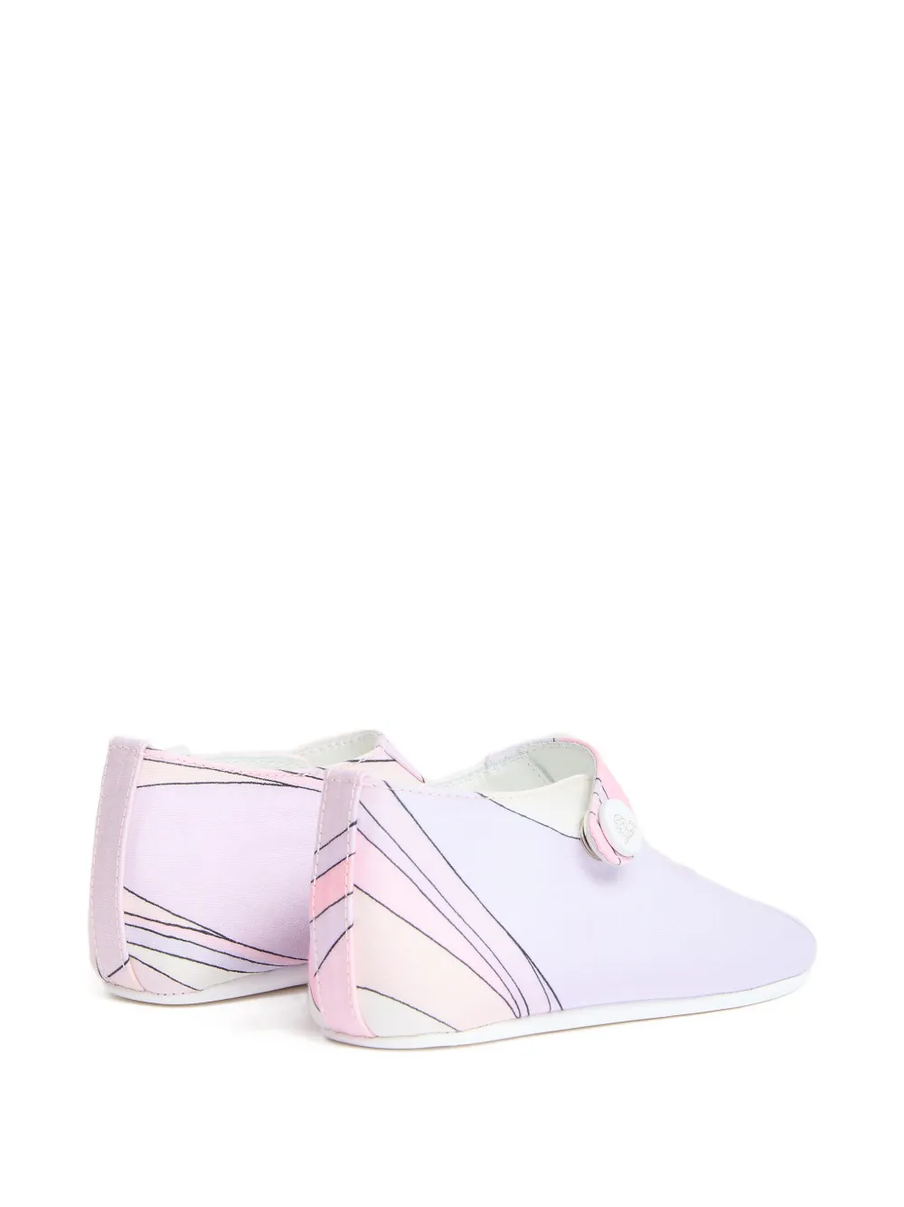 PUCCI Junior Onde print newborn ballerina flats Paars