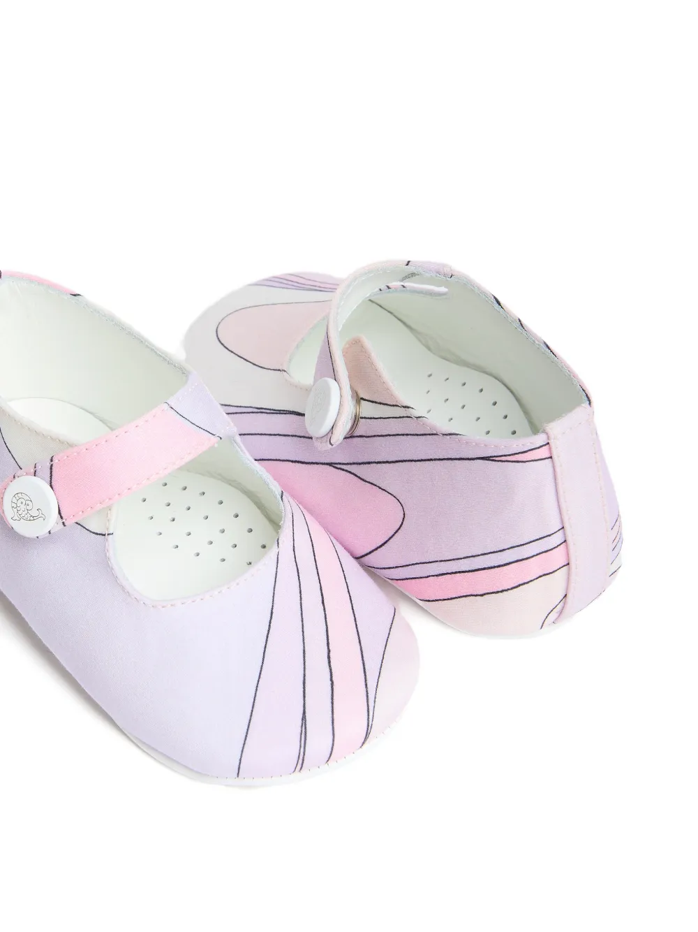 PUCCI Junior Onde print newborn ballerina flats Paars