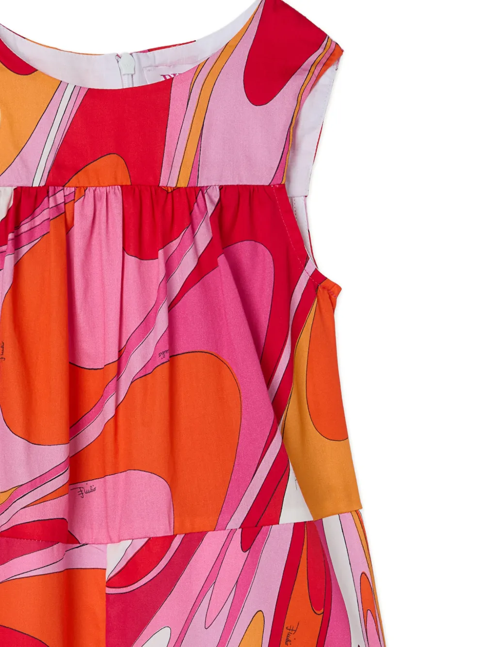 PUCCI Junior Jurk met Onde-print Rood
