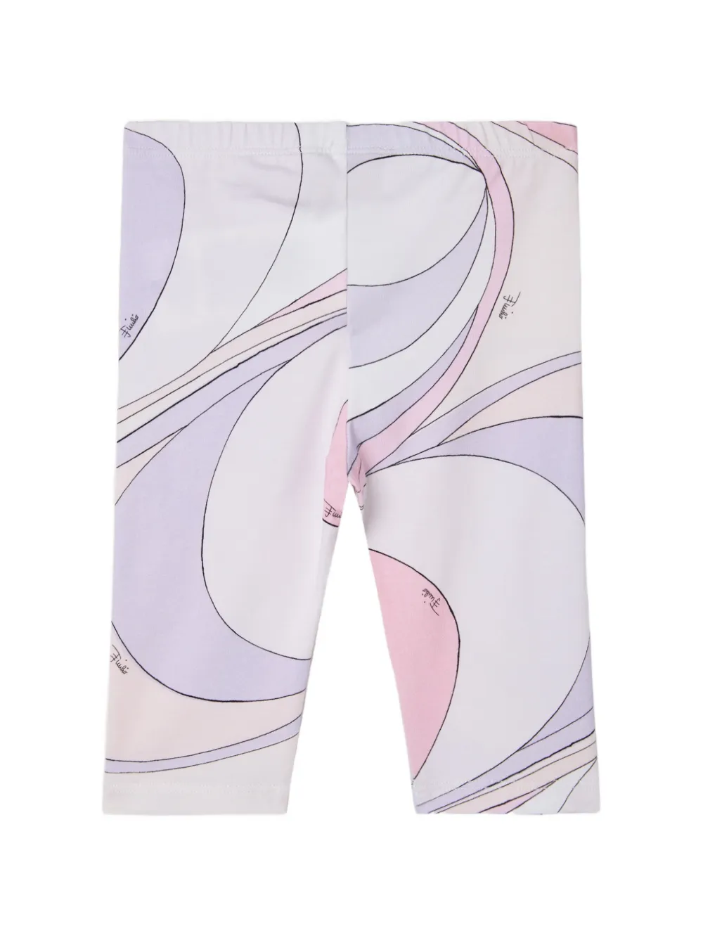 PUCCI Junior Onde-print leggings - Viola