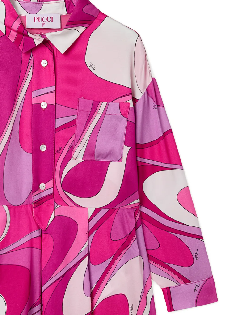 PUCCI Junior Jurk met Onde-print Roze