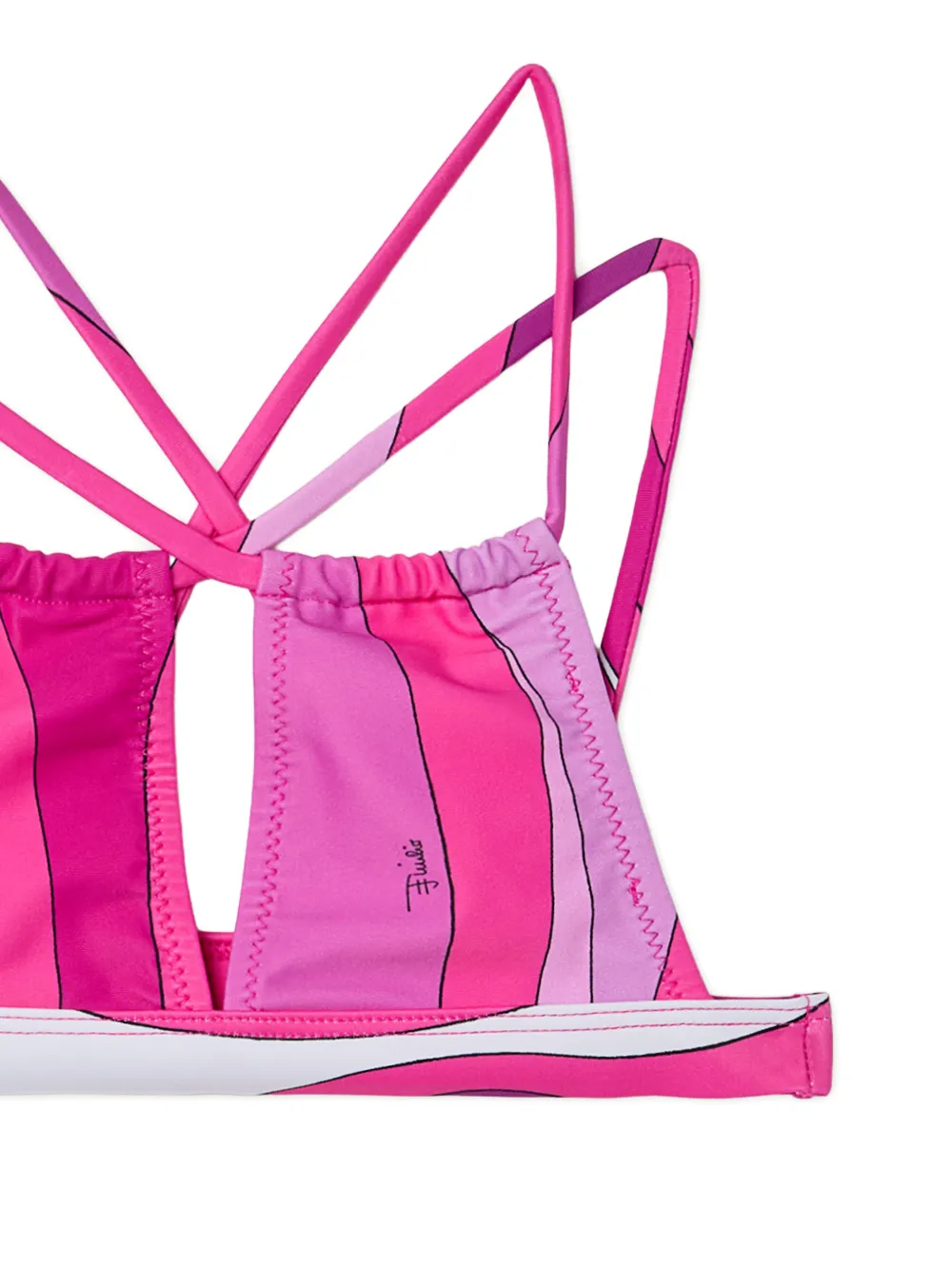  Pucci Junior Bikini Con Estampado Marmo - Rosa 