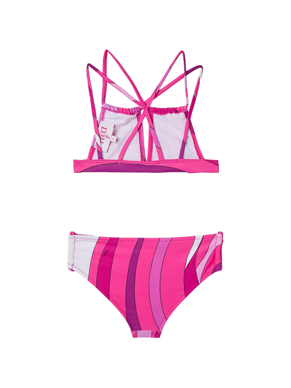  Pucci Junior Bikini Con Estampado Marmo - Rosa 
