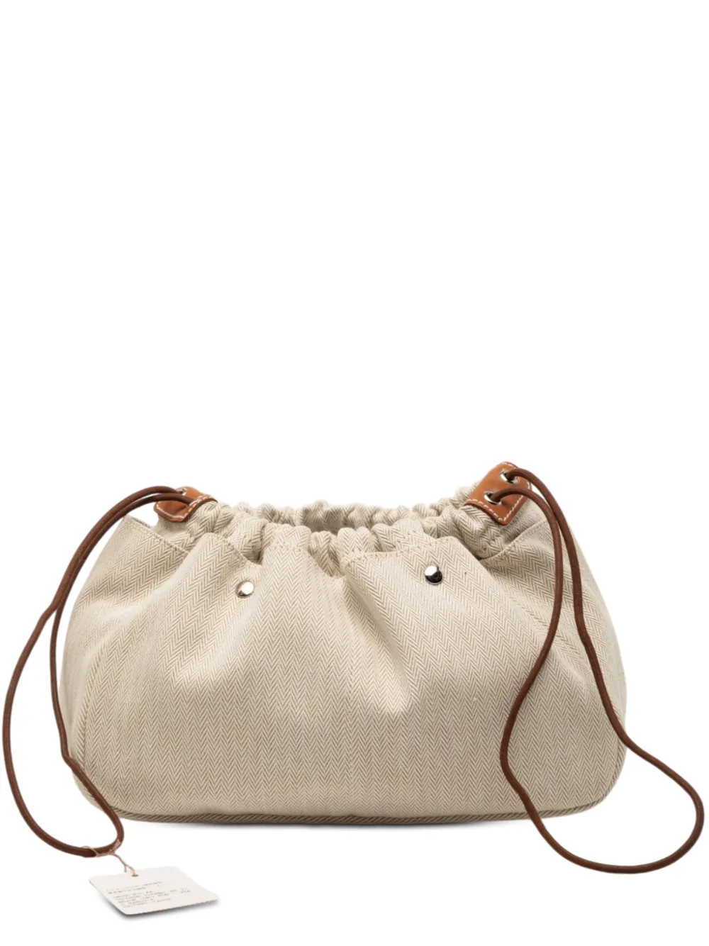 Hermès Pre-Owned Pouch Canvas and Barenia Fourbi 25 2015-2025 - Marrone