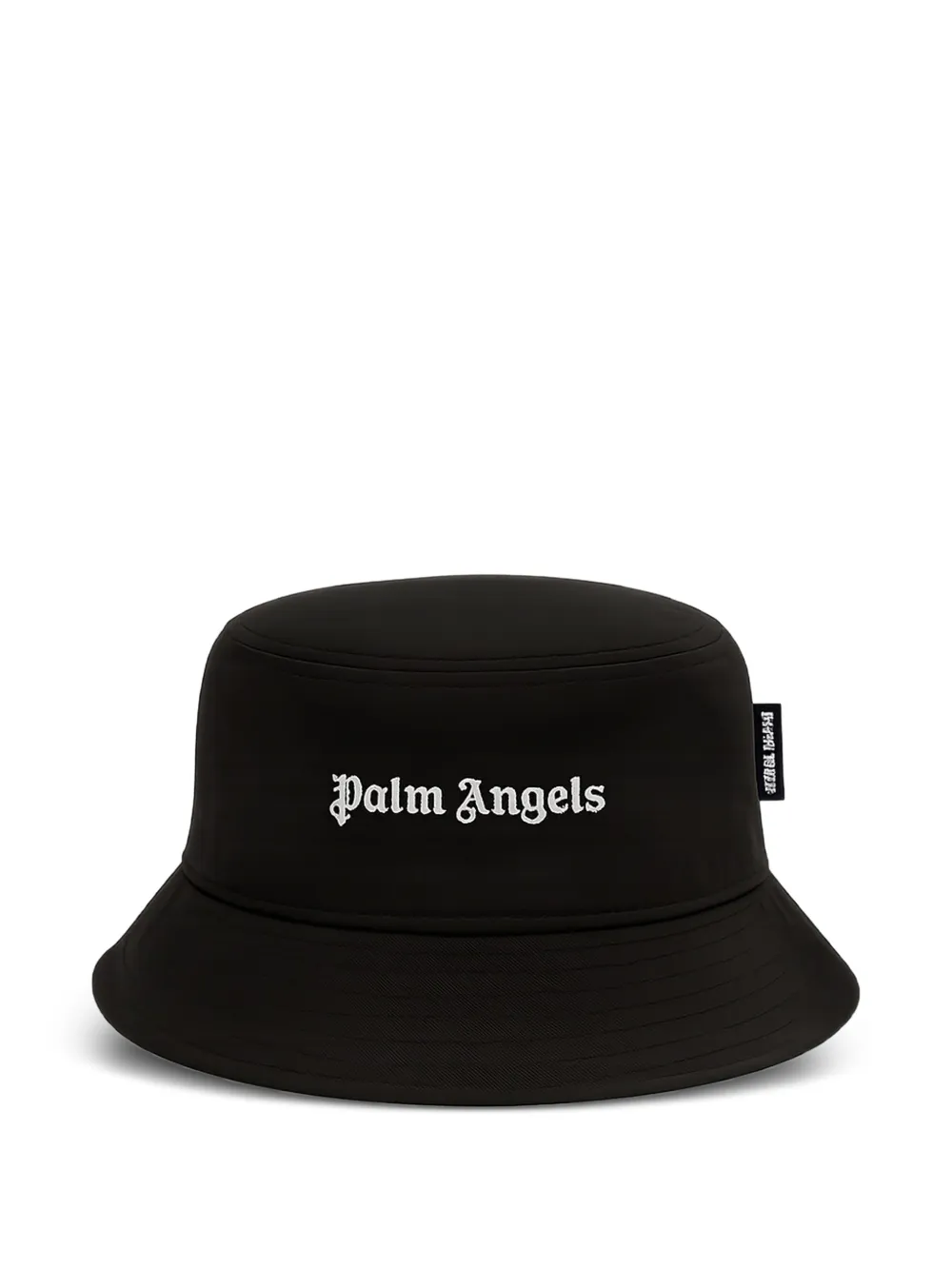 Palm Angels Kids logo-embroidered bucket hat - Nero