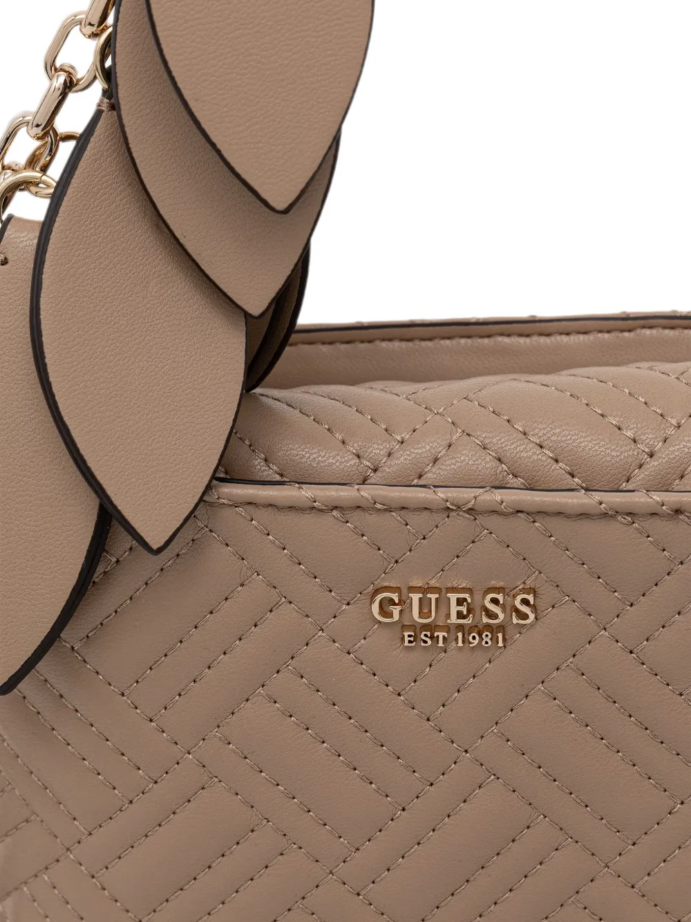 GUESS USA Enisa gewatteerde mini-schoudertas Beige