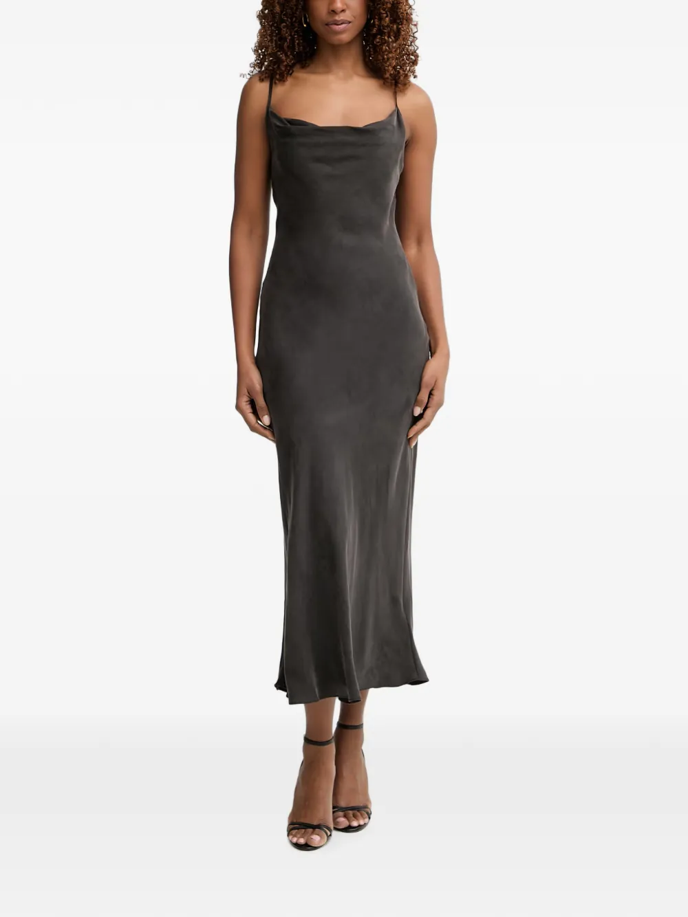 GUESS USA cowl-neck midi dress - Grigio