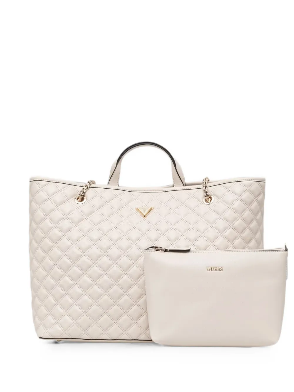 GUESS USA quilted logo-plaque tote bag - Toni neutri