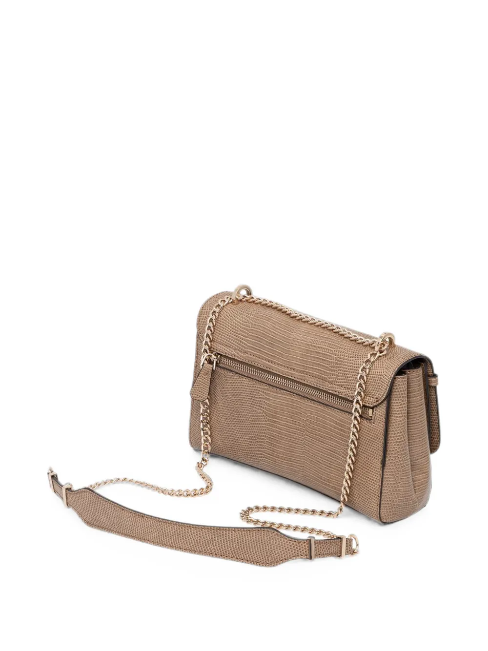 GUESS USA Schoudertas met hagedissenhuid-effect Beige