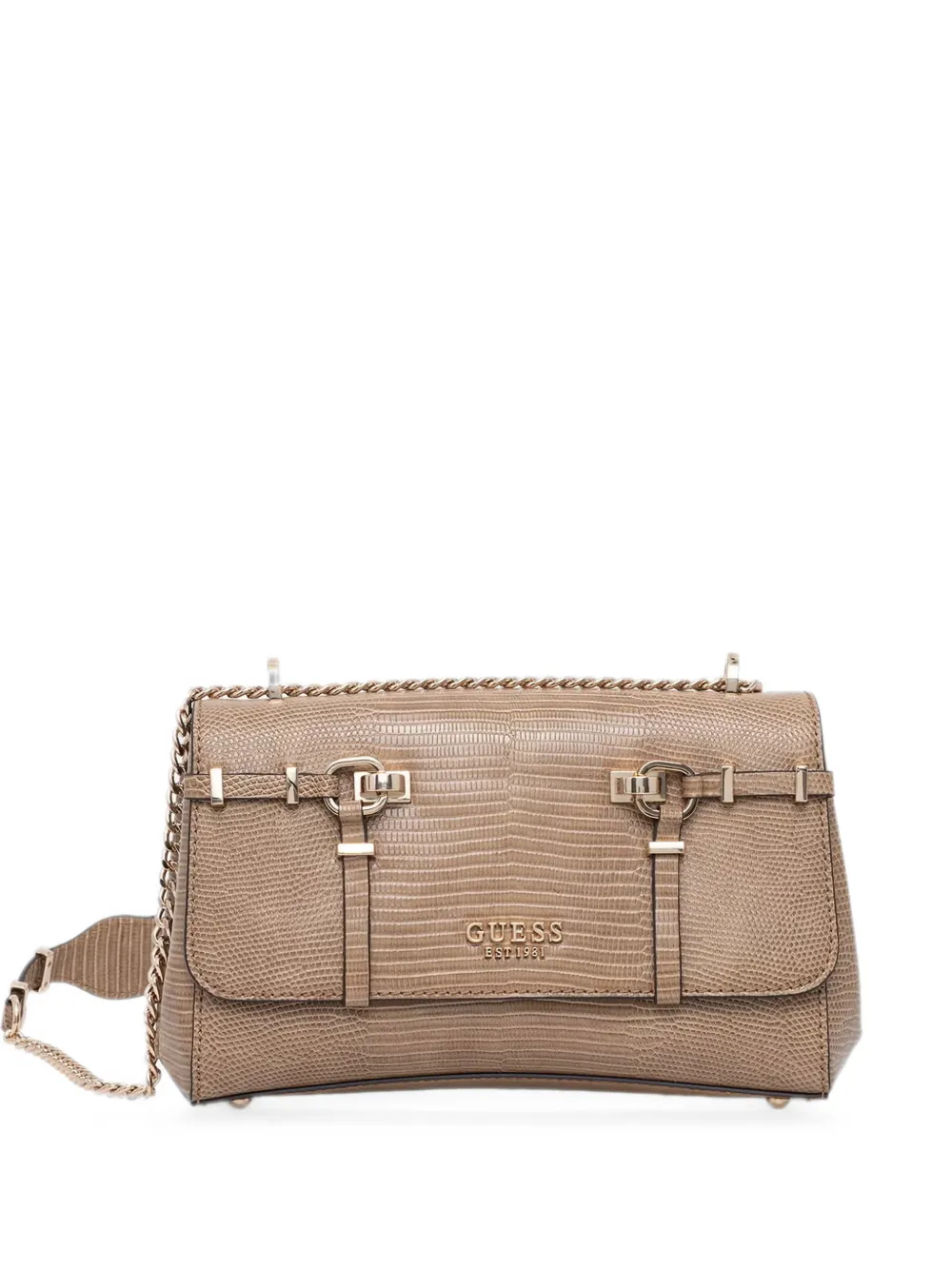GUESS USA lizard-effect shoulder bag - Toni neutri