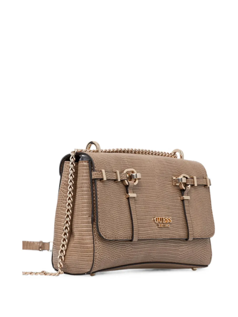 GUESS USA Schoudertas met hagedissenhuid-effect Beige