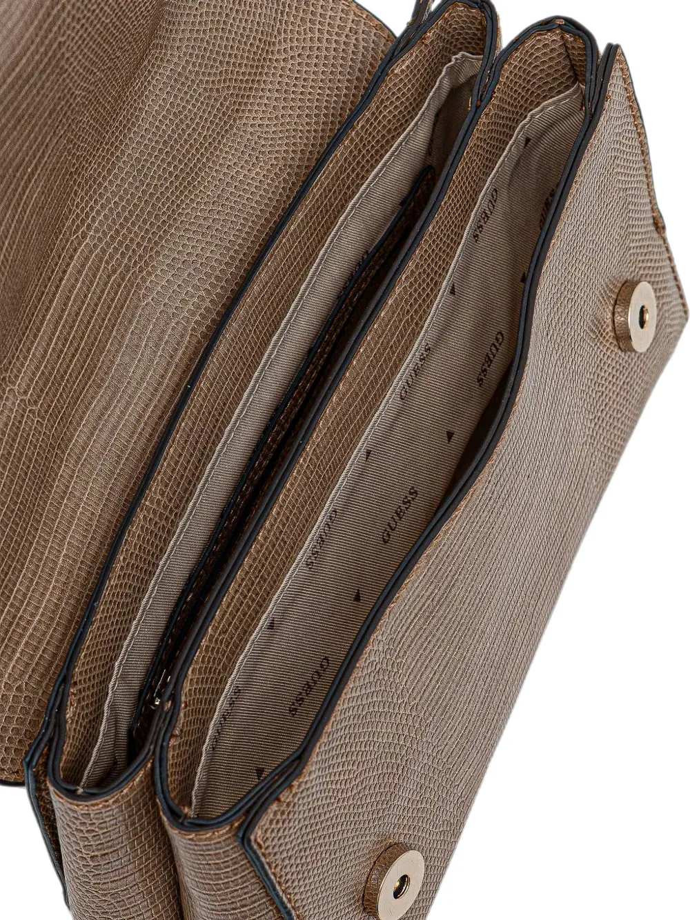 GUESS USA Schoudertas met hagedissenhuid-effect Beige