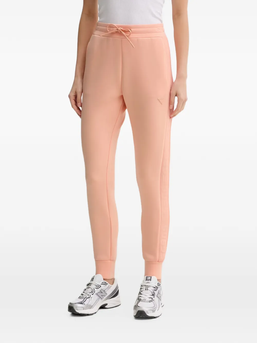 GUESS USA logo-tape drawstring track pants - Arancione