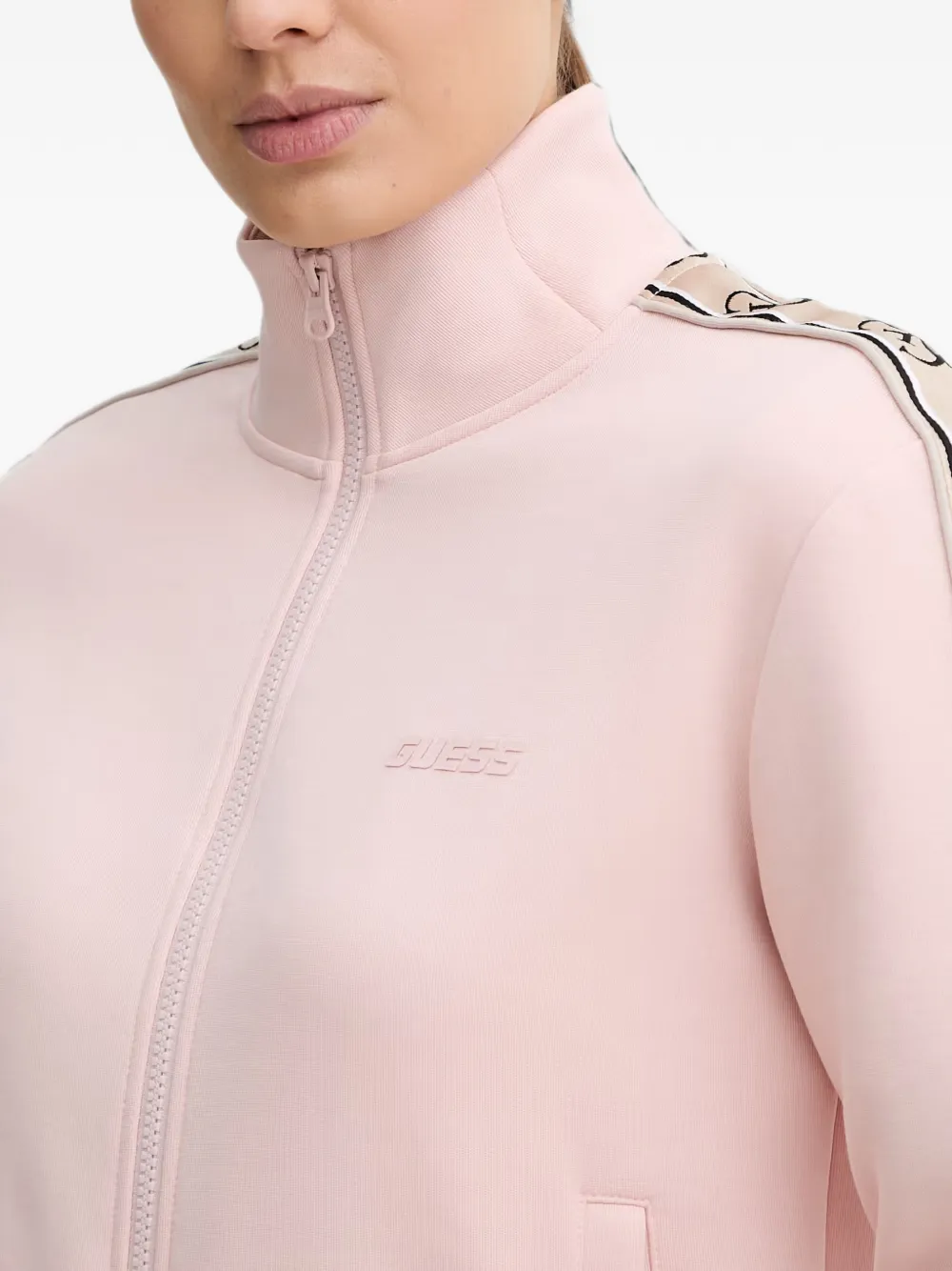 GUESS USA Sweater met logoband Roze