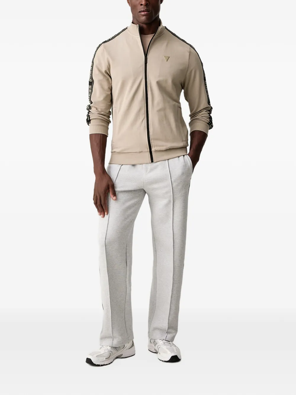 GUESS USA full zip sweatshirt Beige