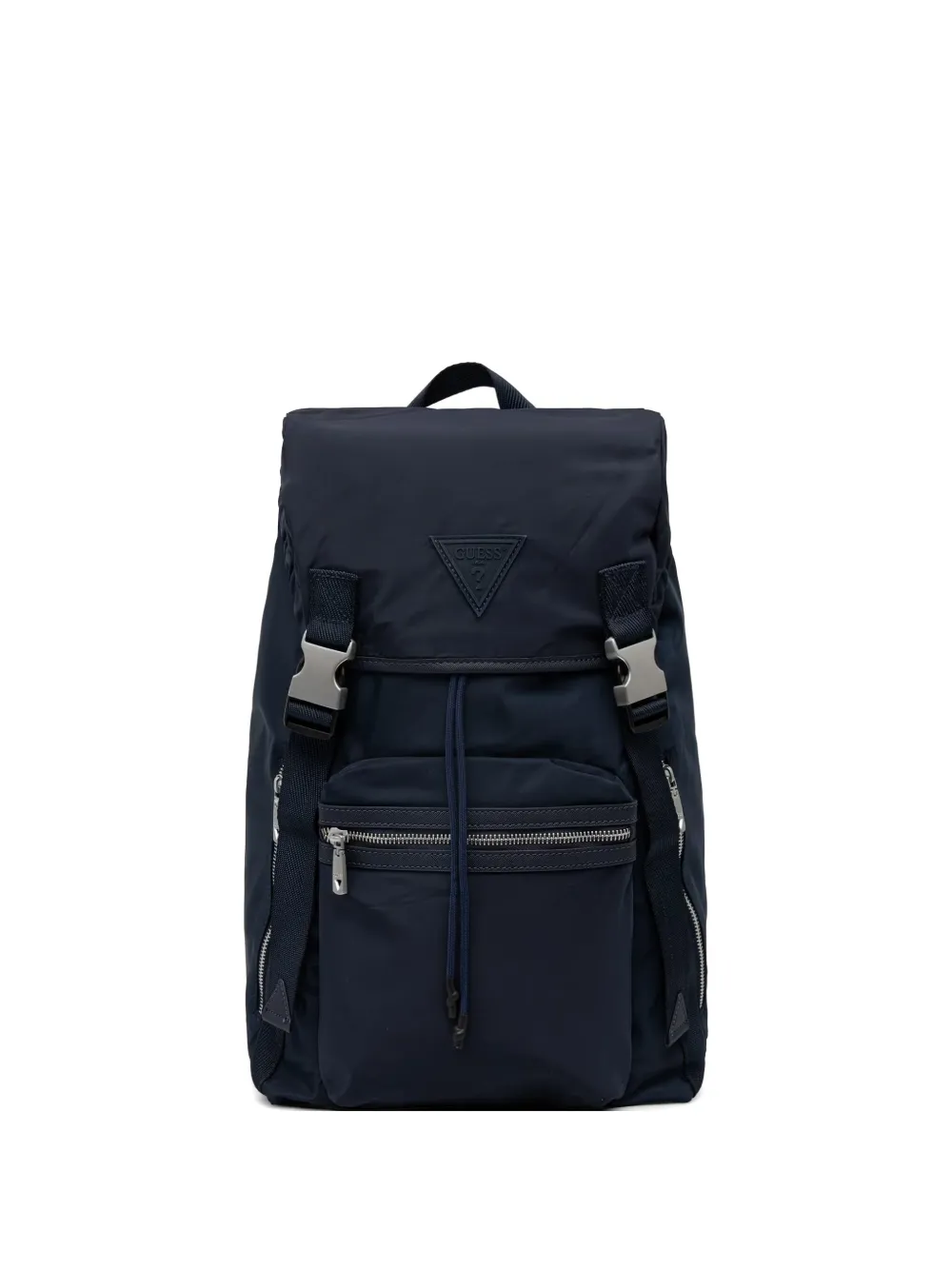 GUESS USA Berlin logo-patch buckle-fastening backpack - Blu