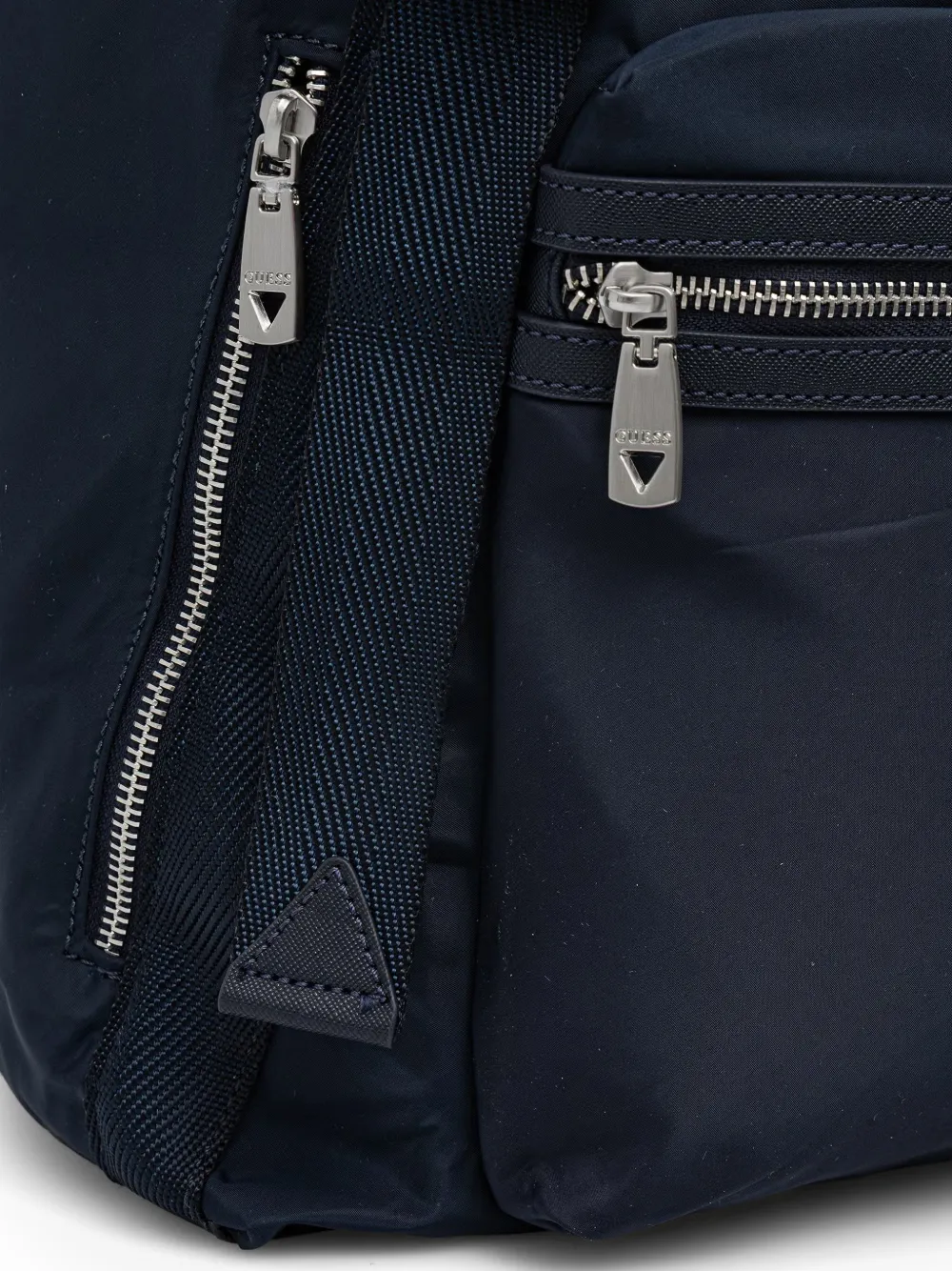 GUESS USA Berlin rugzak met logopatch en gesp Blauw