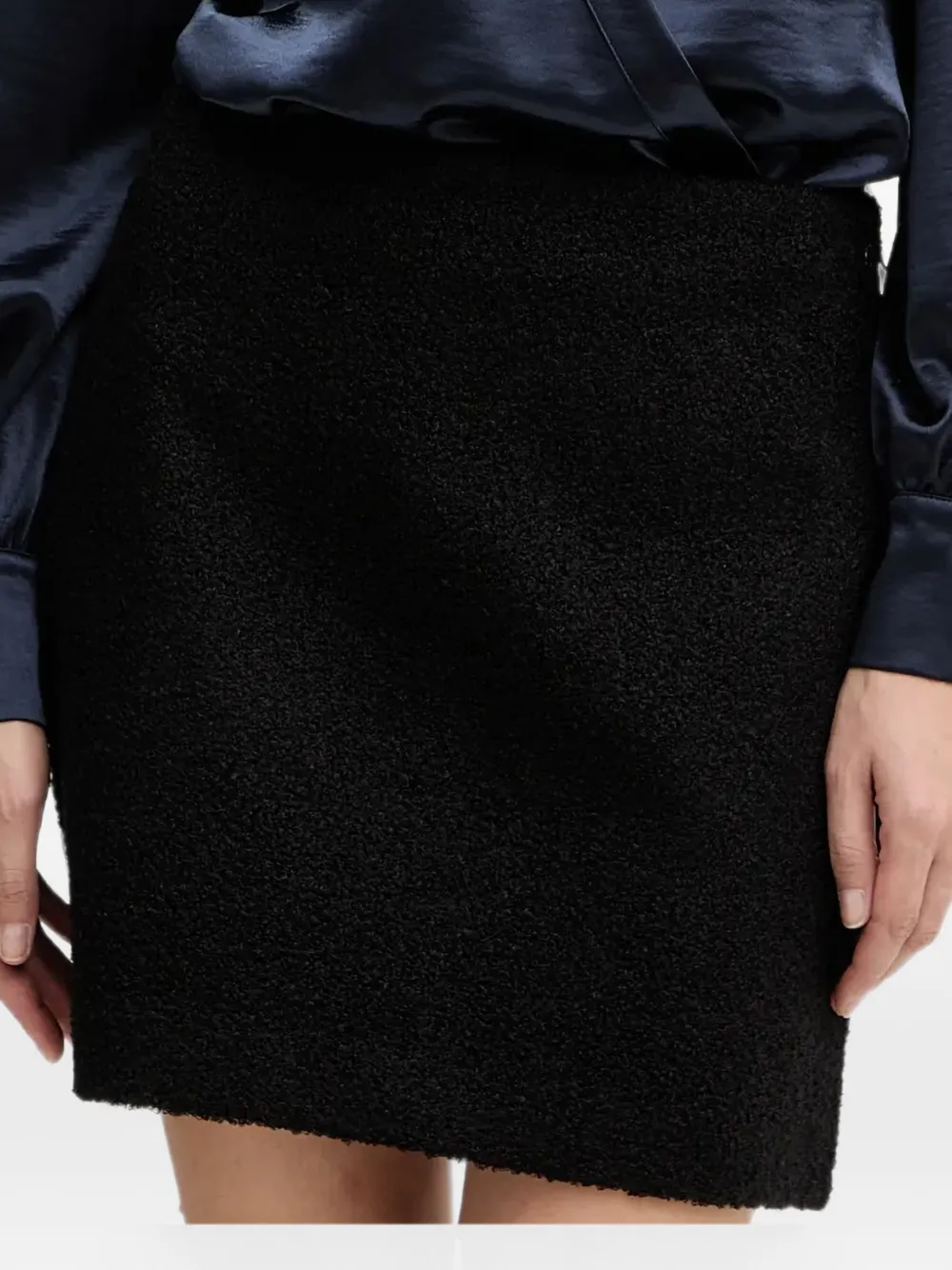 GUESS USA bouclé high-waisted mini skirt - Nero