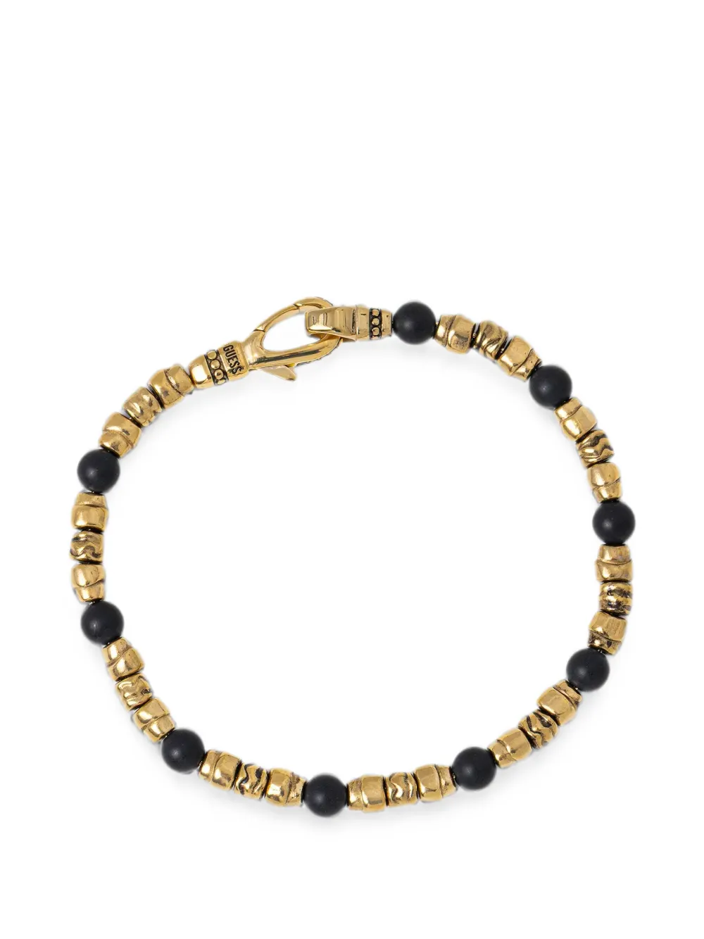 GUESS USA beaded logo-engraved bracelet - Oro