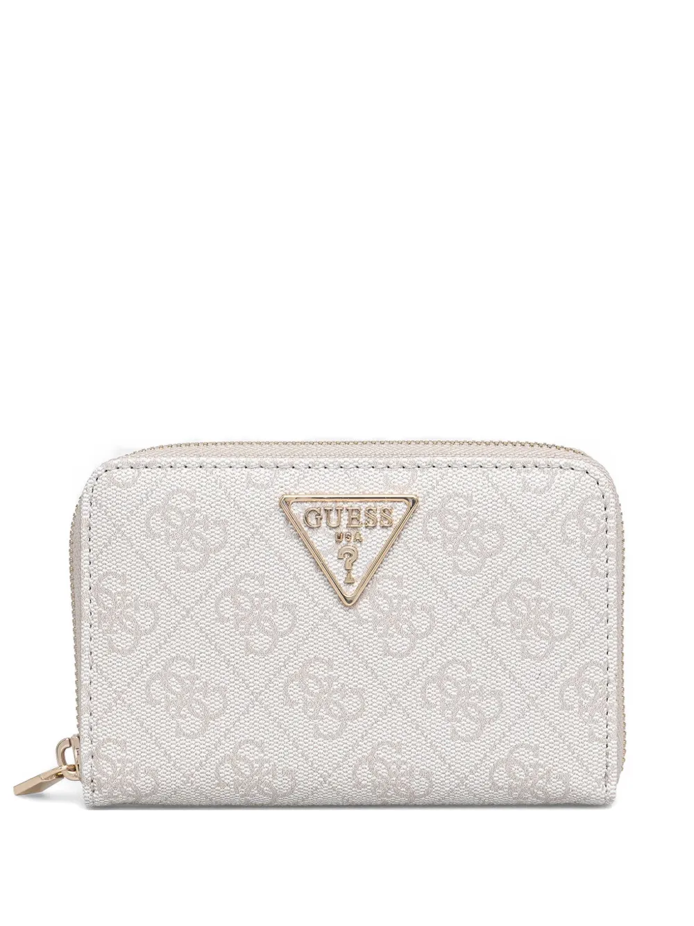 GUESS USA Laurel logo-print zip-around wallet - Bianco