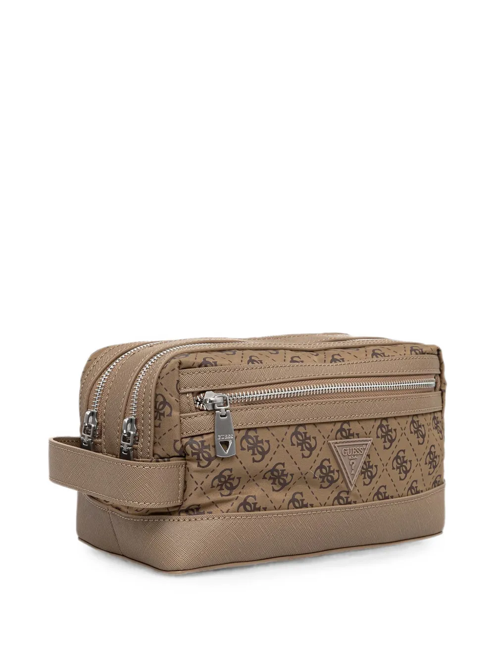 GUESS USA logo-print zip-around wash bag - Toni neutri