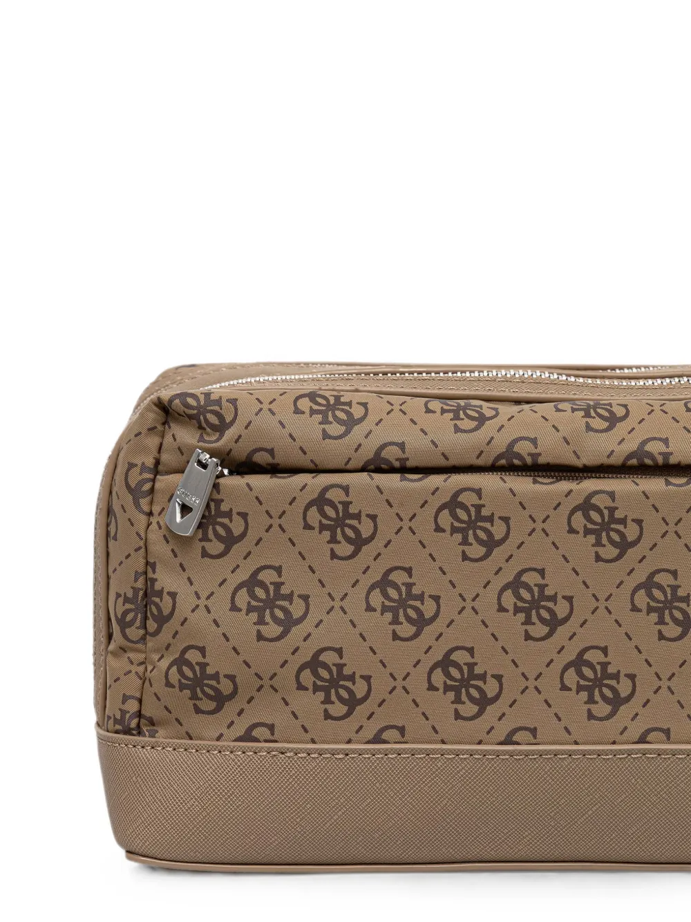 GUESS USA Berlin toilettas met rits en logo-print Beige