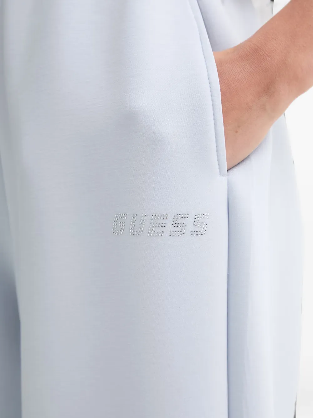 GUESS USA Trainingsbroek met logo van stras Blauw