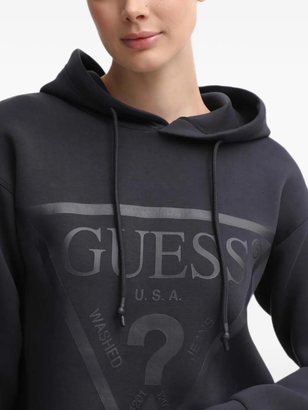 GUESS USA Hoodie met logoprint Grijs