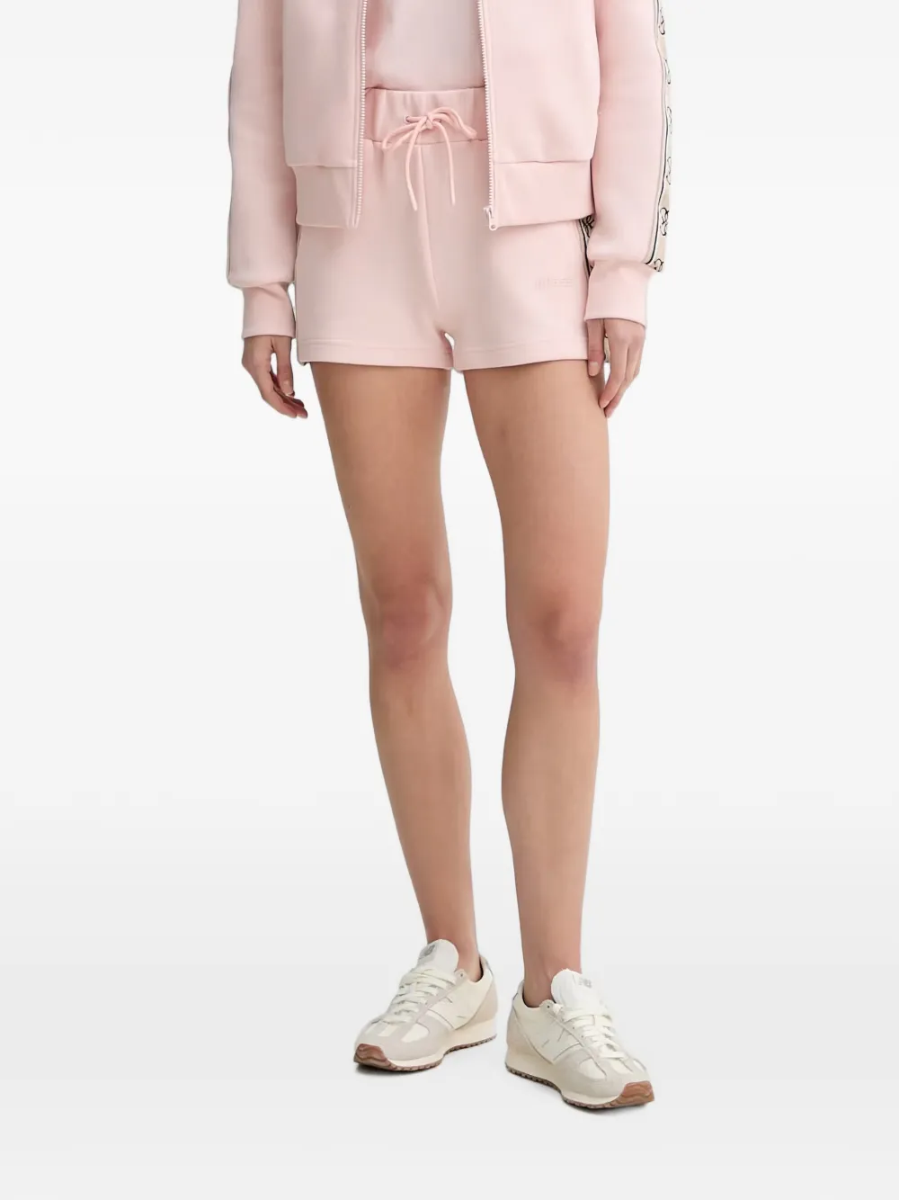 GUESS USA logo-tape drawstring shorts - Rosa