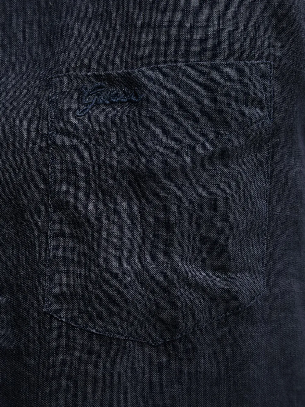 GUESS USA Overhemd met geborduurd logo en zak Blauw