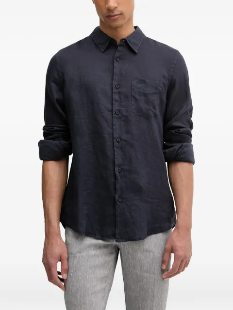 GUESS USA logo-embroidered pocket shirt