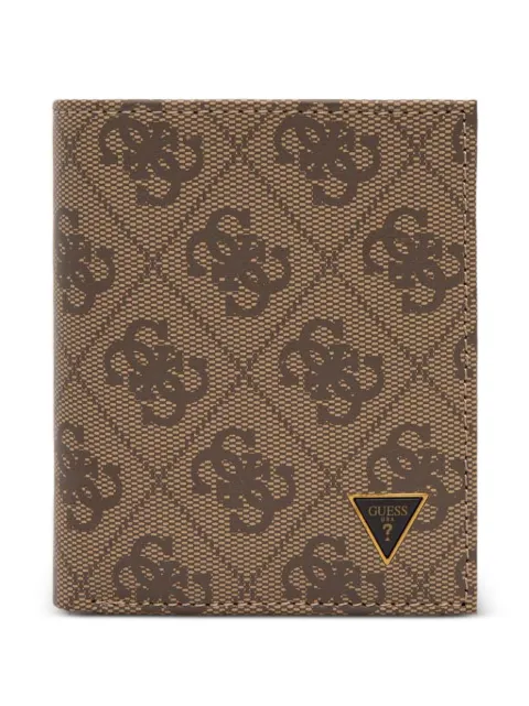 GUESS USA Milano monogram-print logo-plaque wallet
