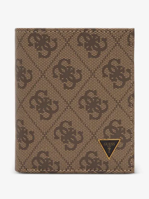 GUESS USA Milano monogram-print logo-plaque wallet