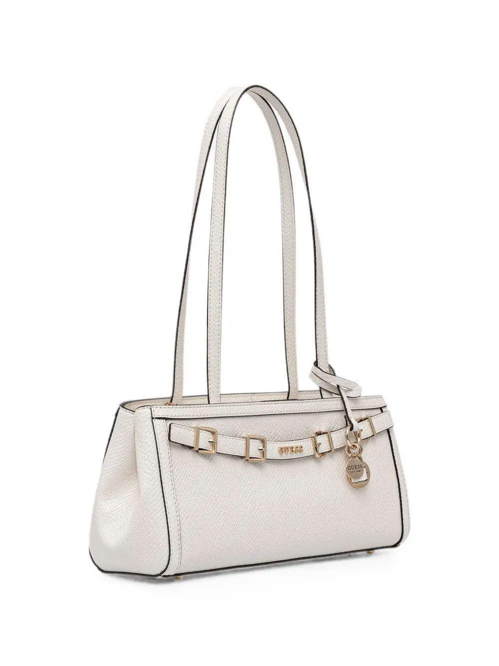 GUESS USA Shopper met gespdetail en logobedel Beige