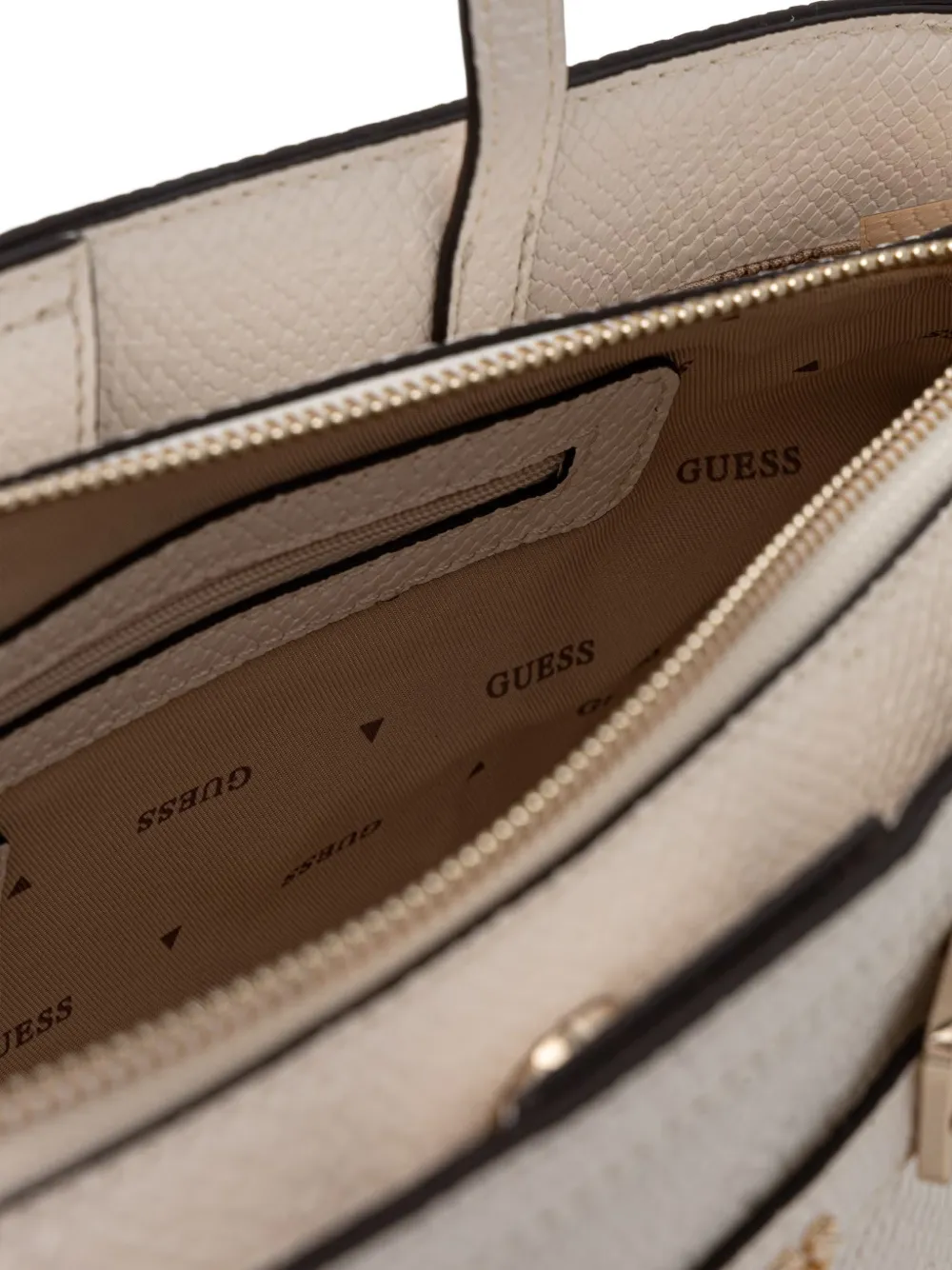 GUESS USA Shopper met gespdetail en logobedel Beige