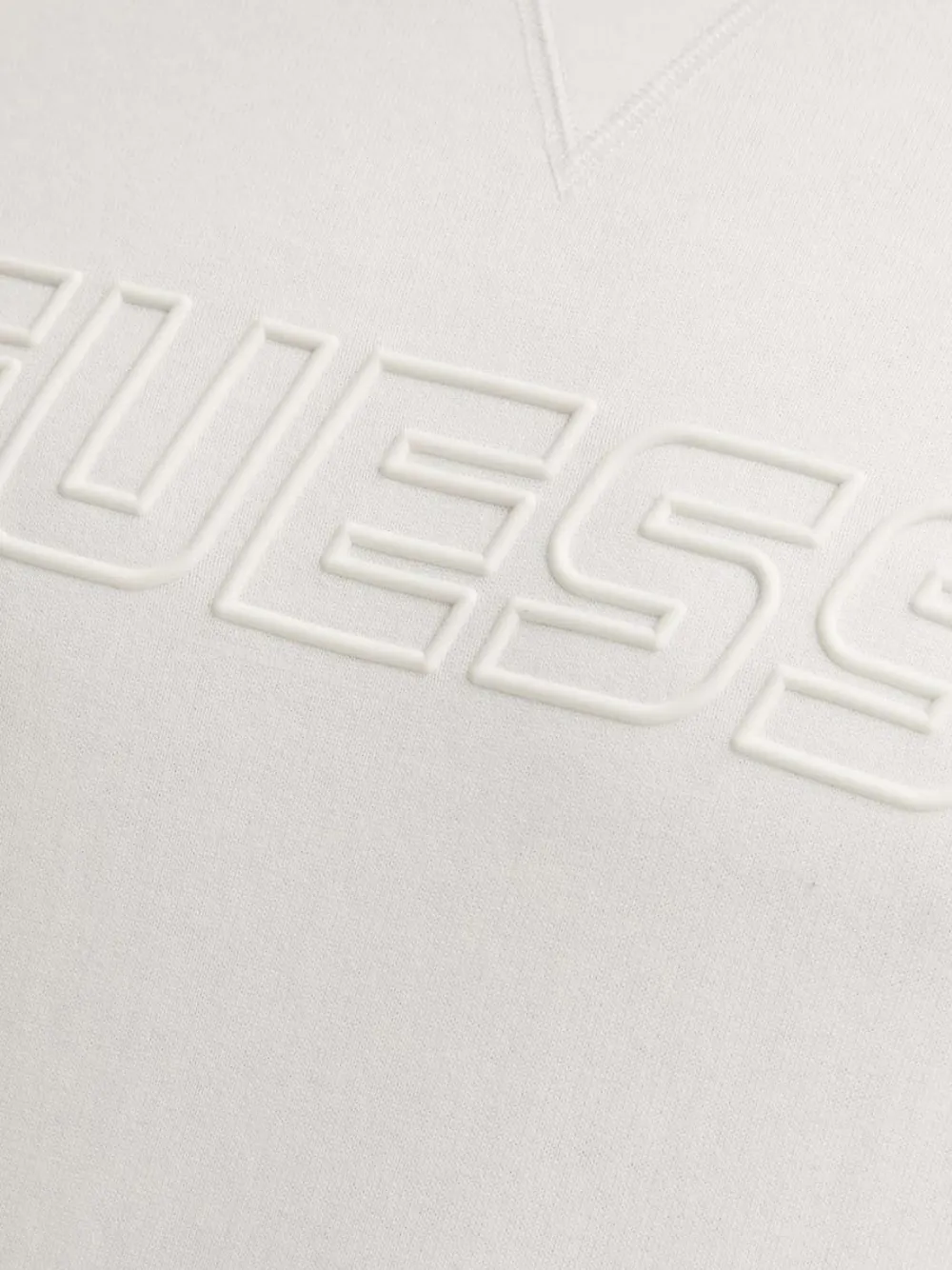 GUESS USA Sweater met logo-reliëf en raglan mouwen Wit