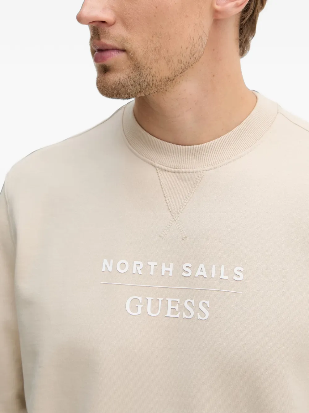 GUESS USA x North Sails regular-fit sweater Beige