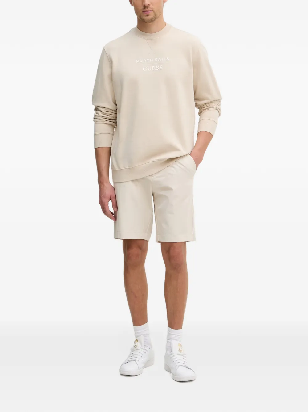GUESS USA x North Sails regular-fit sweater Beige