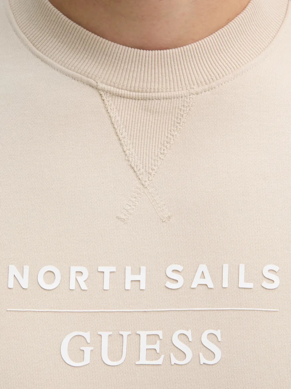 GUESS USA x North Sails regular-fit sweater Beige
