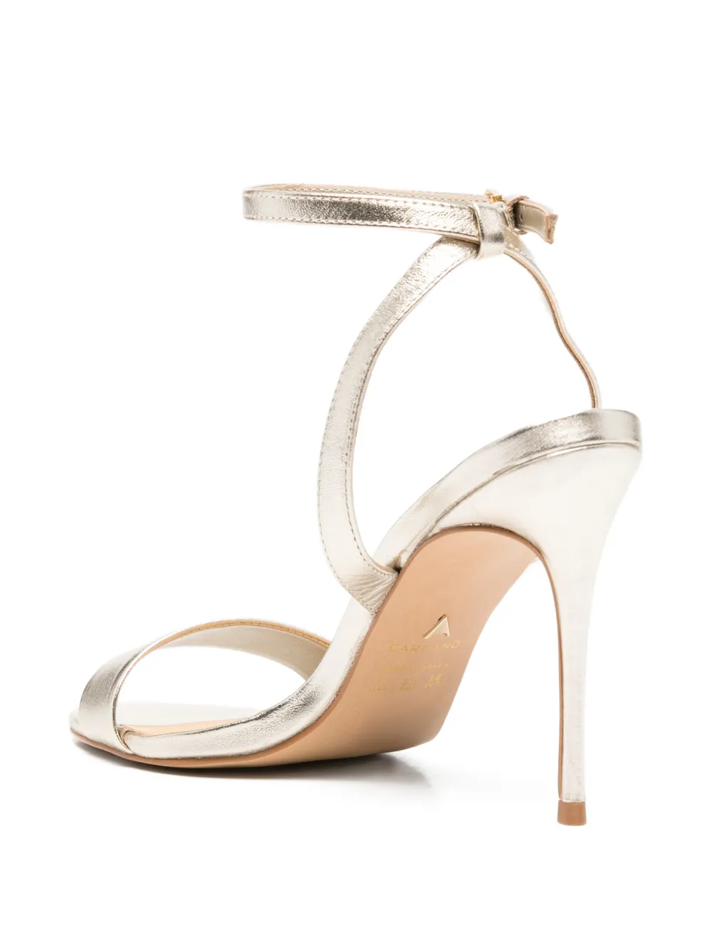 CARRANO 80 mm sandalen met enkelbandje en hak Goud