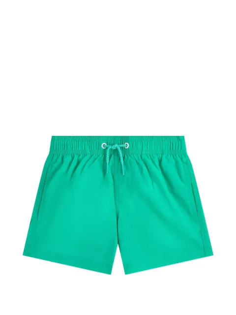 Sundek logo-patch striped swim shorts